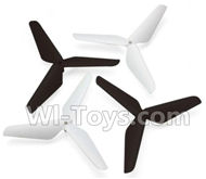 SYMA X5S X5SW X5SC Parts-10 Upgrade Tripod Rotor blades,Tripod Propellers(4pcs)-(Black & White color) For SYMA X5S X5SC X5SC Quadcopter UFO parts